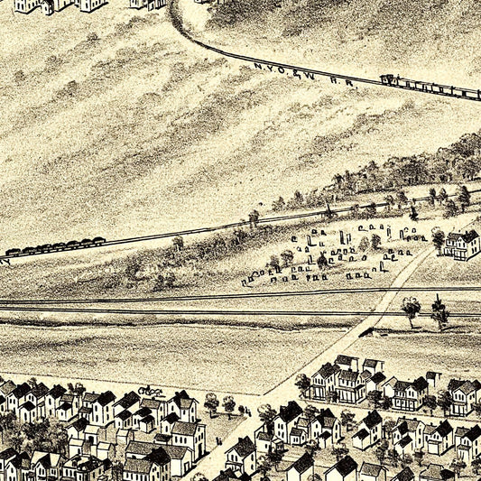 Vintage Map of Peckville, Pennsylvania, 1892