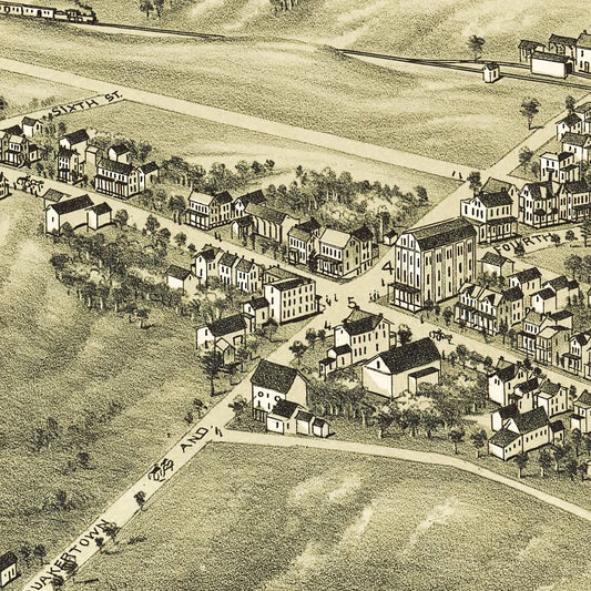 Vintage Map of Pennsburg, Pennsylvania, 1894