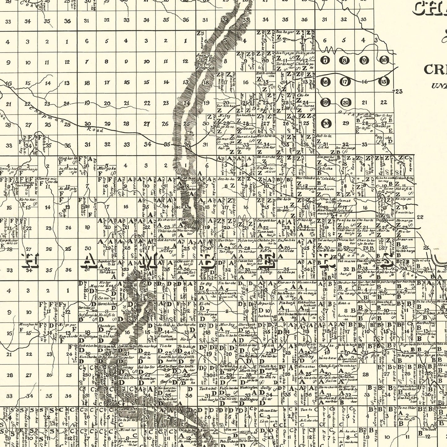 Vintage Map of Chambers County, Alabama, 1974