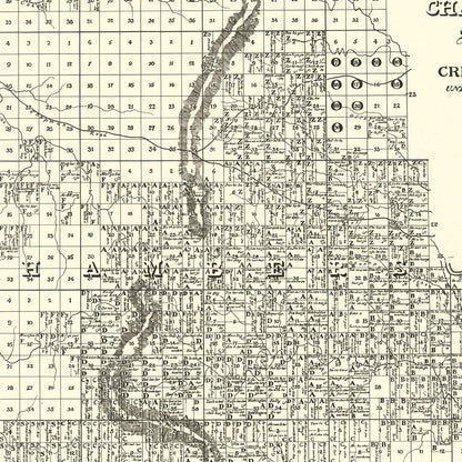 Vintage Map of Chambers County, Alabama, 1974