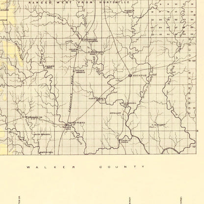 Vintage Map of Winston County, Alabama 1878