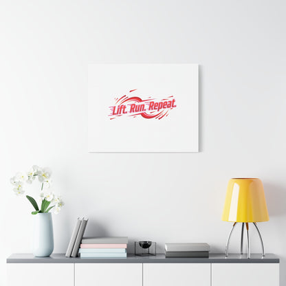 Lift Run Repeat Gym Motivation Canvas Wall Art