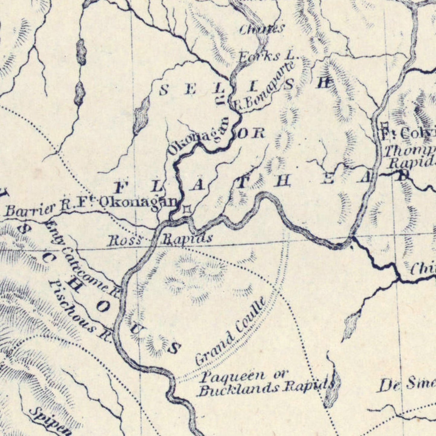Vintage Map of Washington Territory, 1849