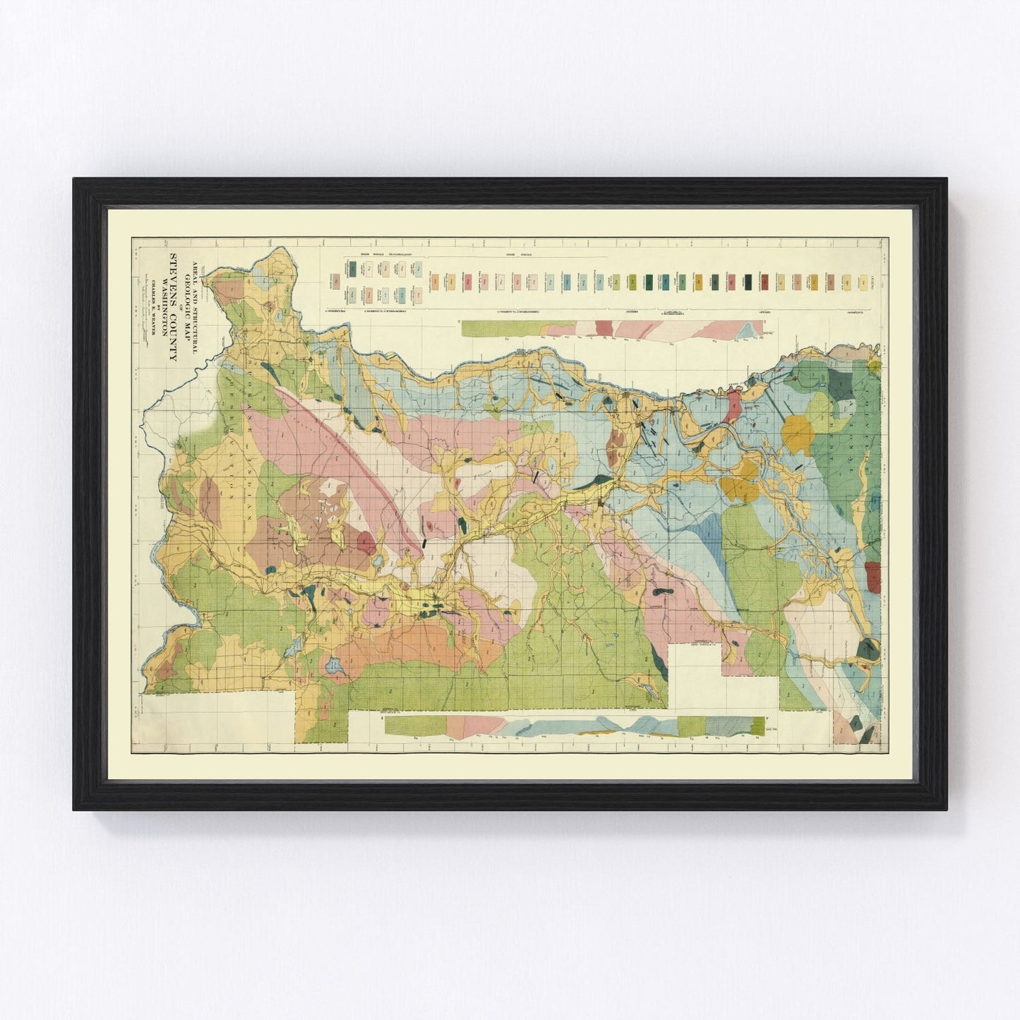 Vintage map of Stevens County, Washington, 1920