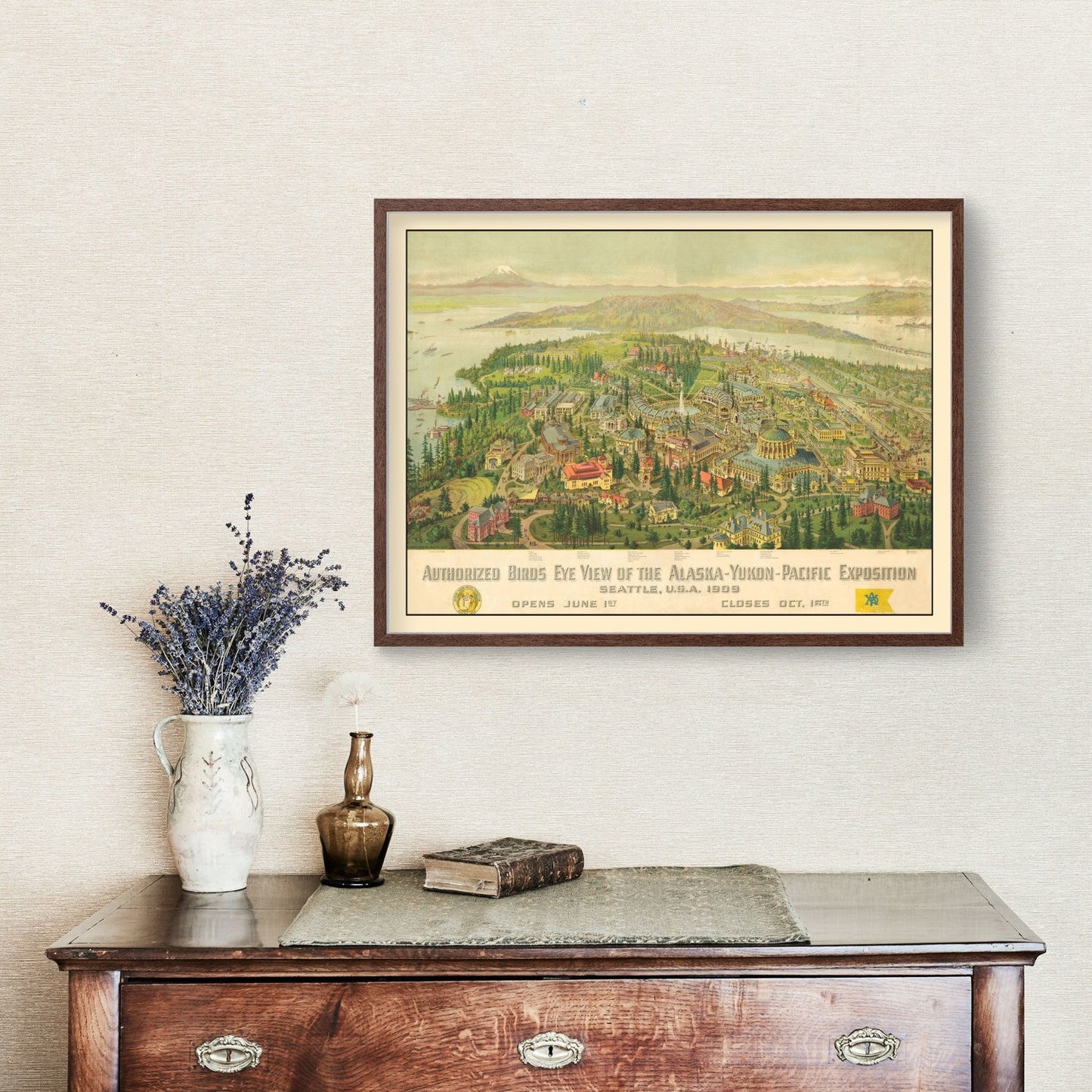 Vintage Map of Seattle, Washington, 1909