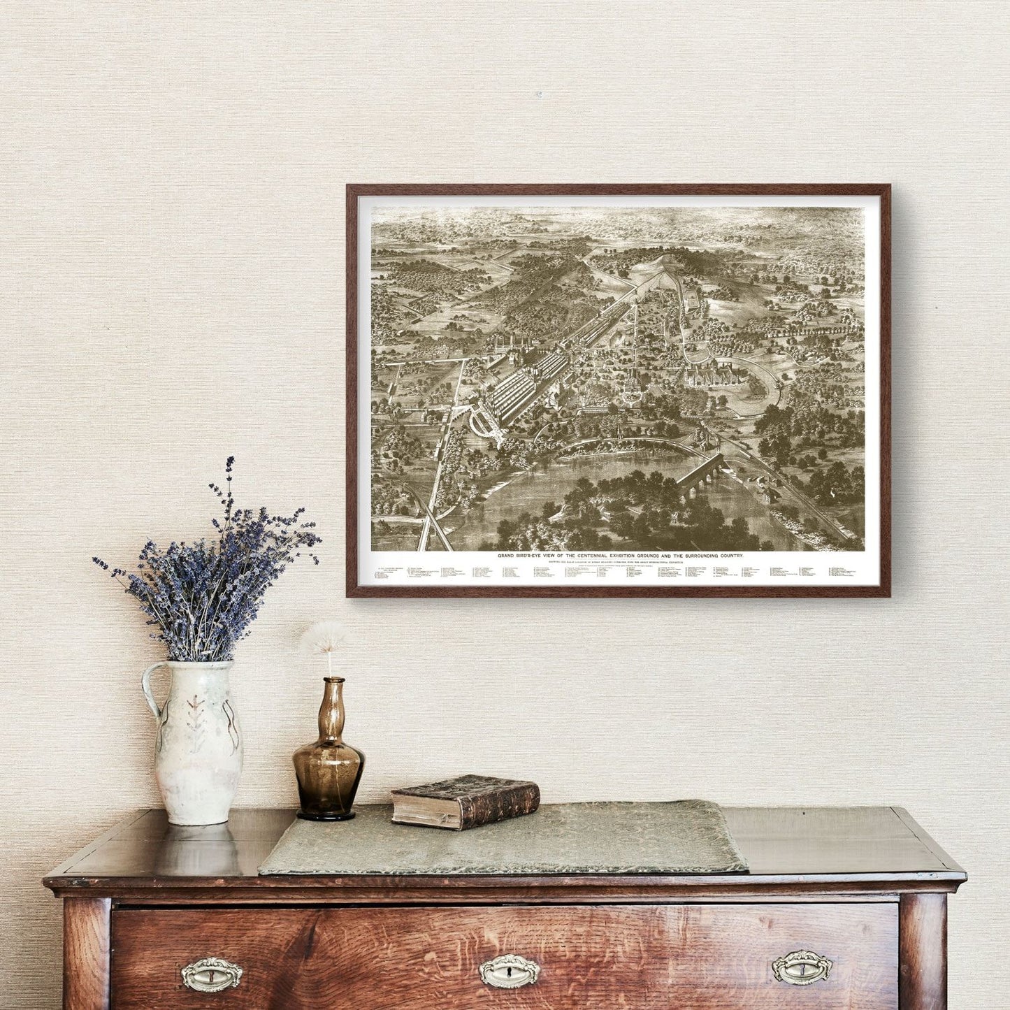 Vintage Map of Philadelphia, Pennsylvania, 1876
