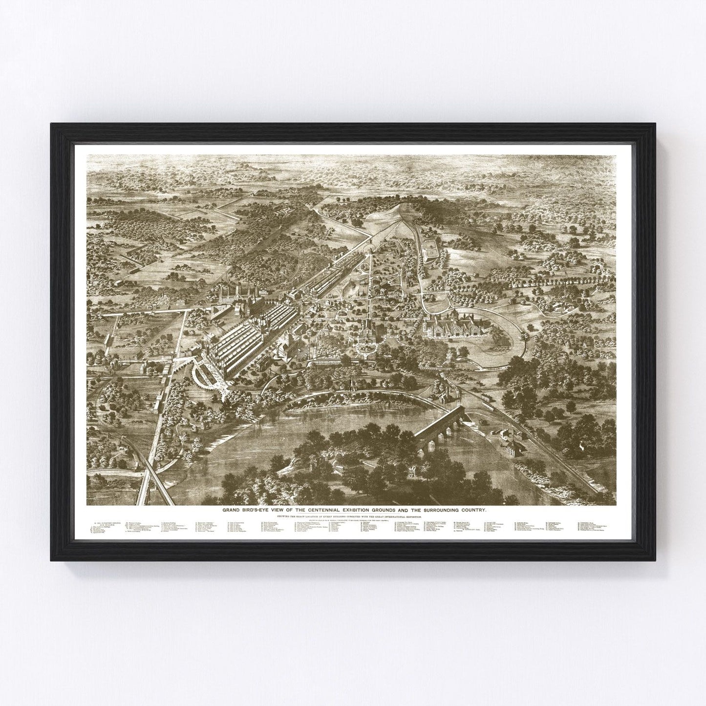 vintage map of Philadelphia, Pennsylvania, 1876