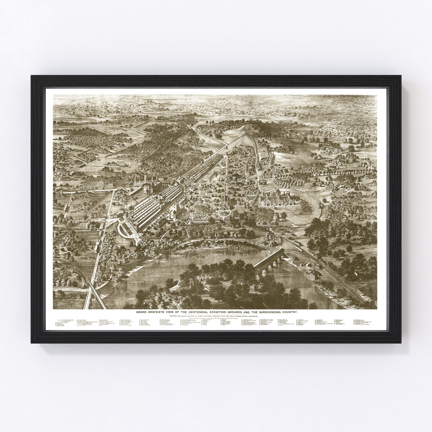 vintage map of Philadelphia, Pennsylvania, 1876