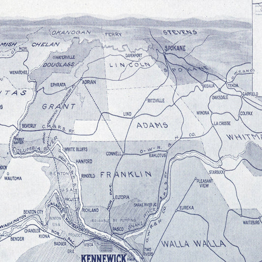 Vintage Map of Kennewick, Washington, 1911