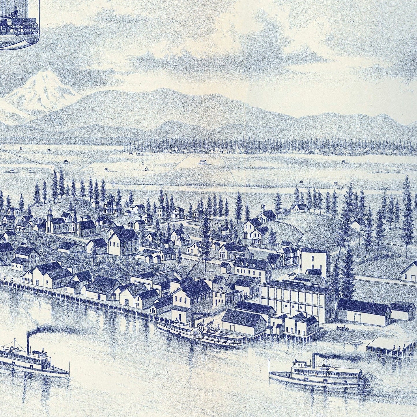 Vintage Map of La Conner, Washington, 1889
