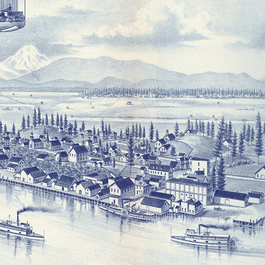 Vintage Map of La Conner, Washington, 1889