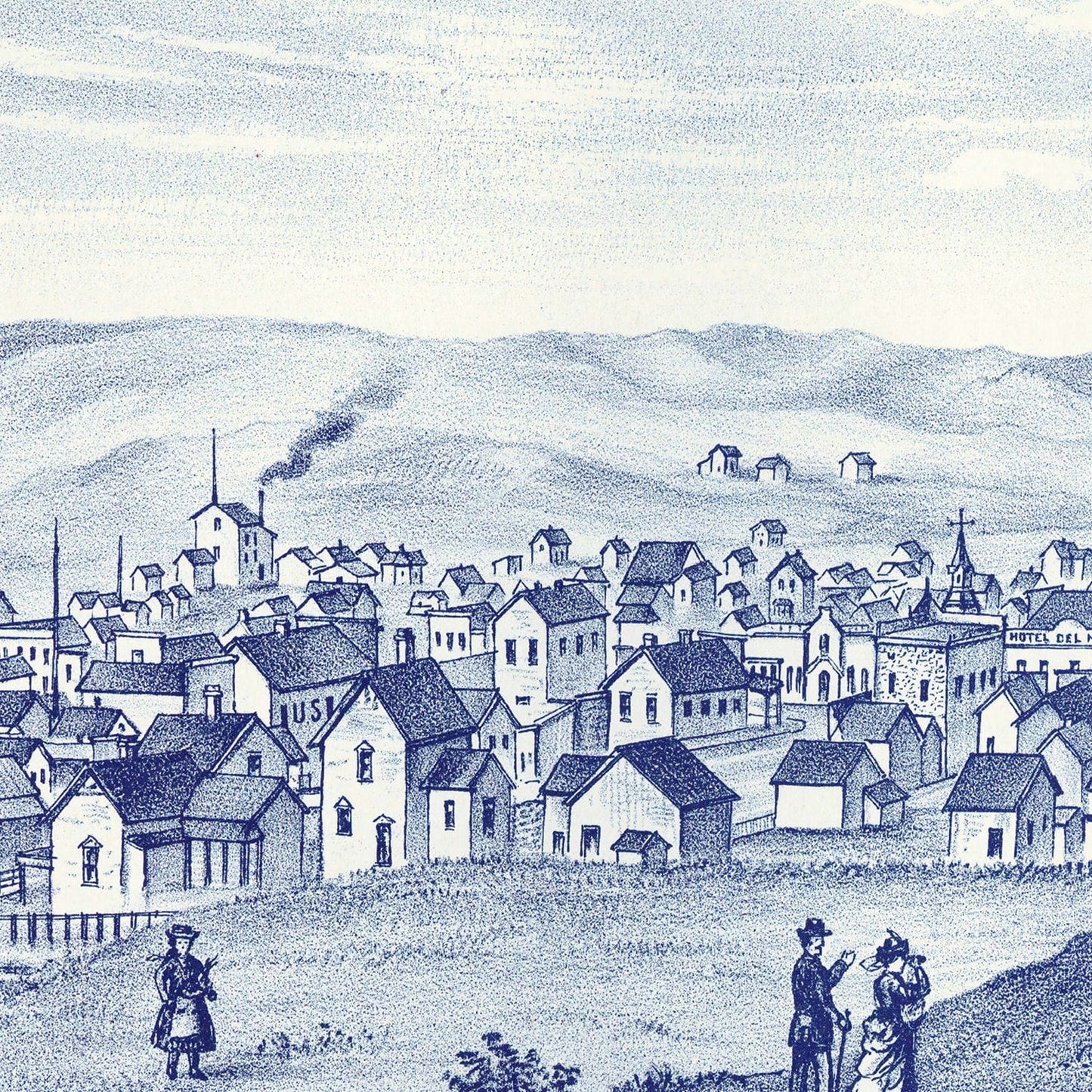 Vintage Map of Moscow, Washington, 1889