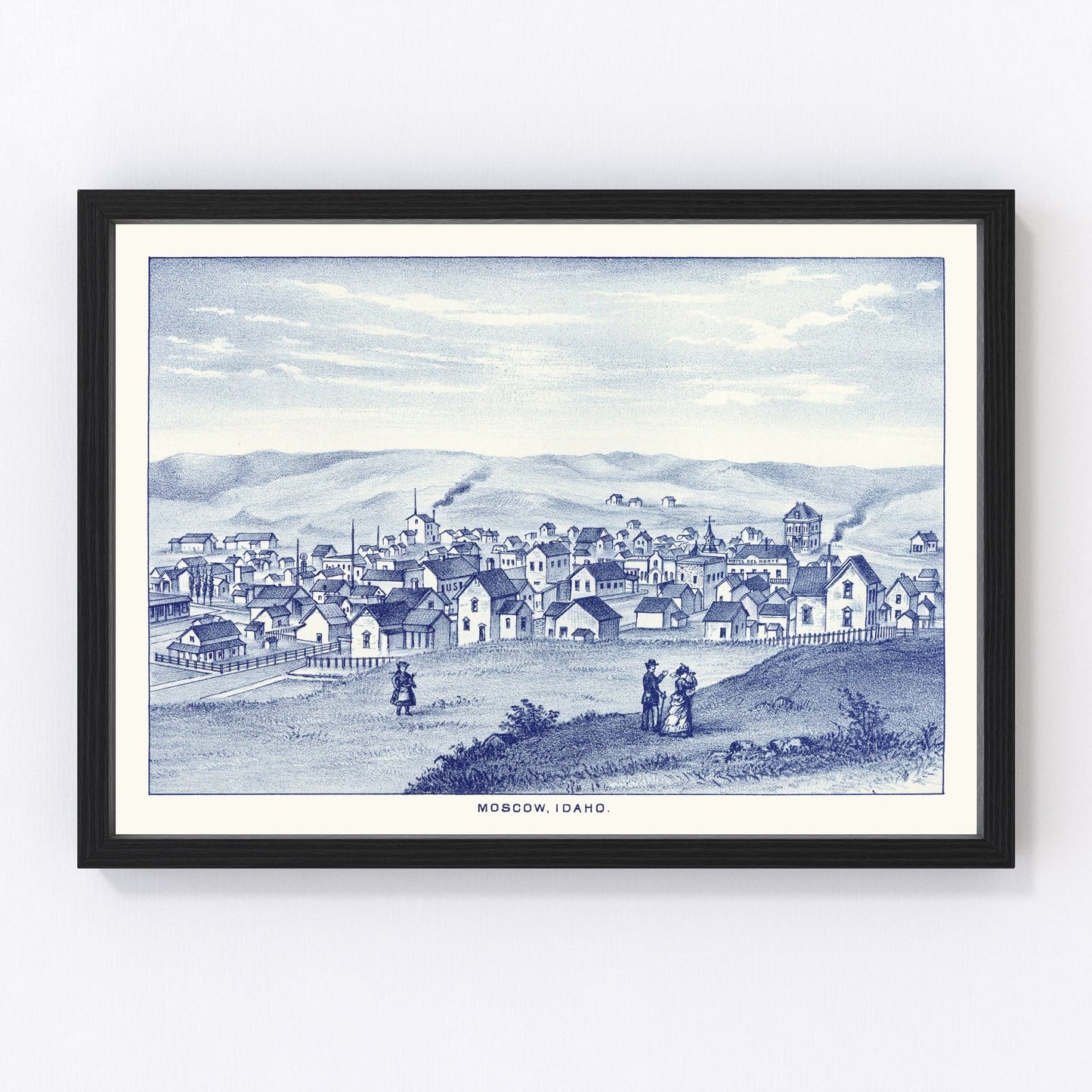 vintage map of Moscow, Idaho, 1889