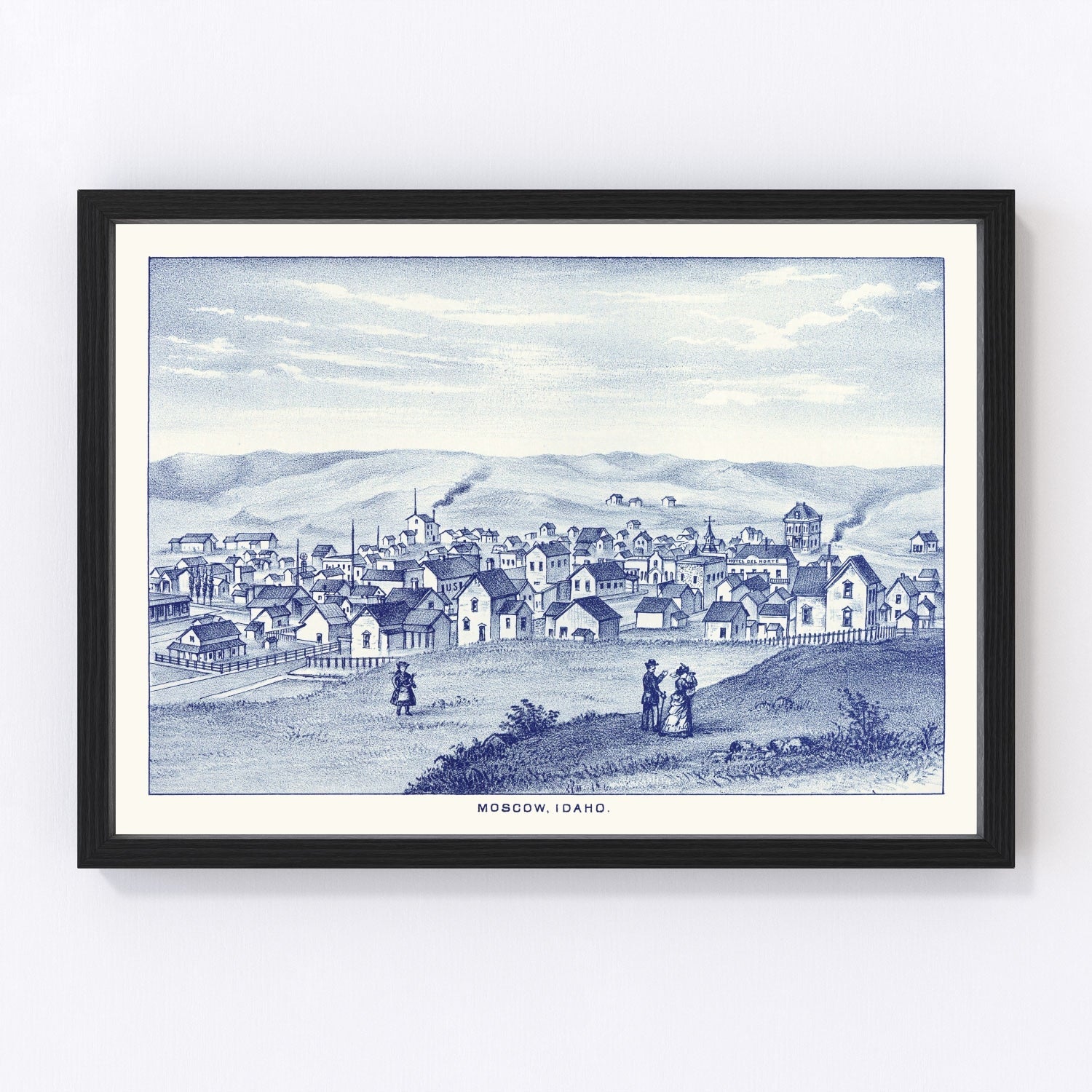 vintage map of Moscow, Idaho, 1889