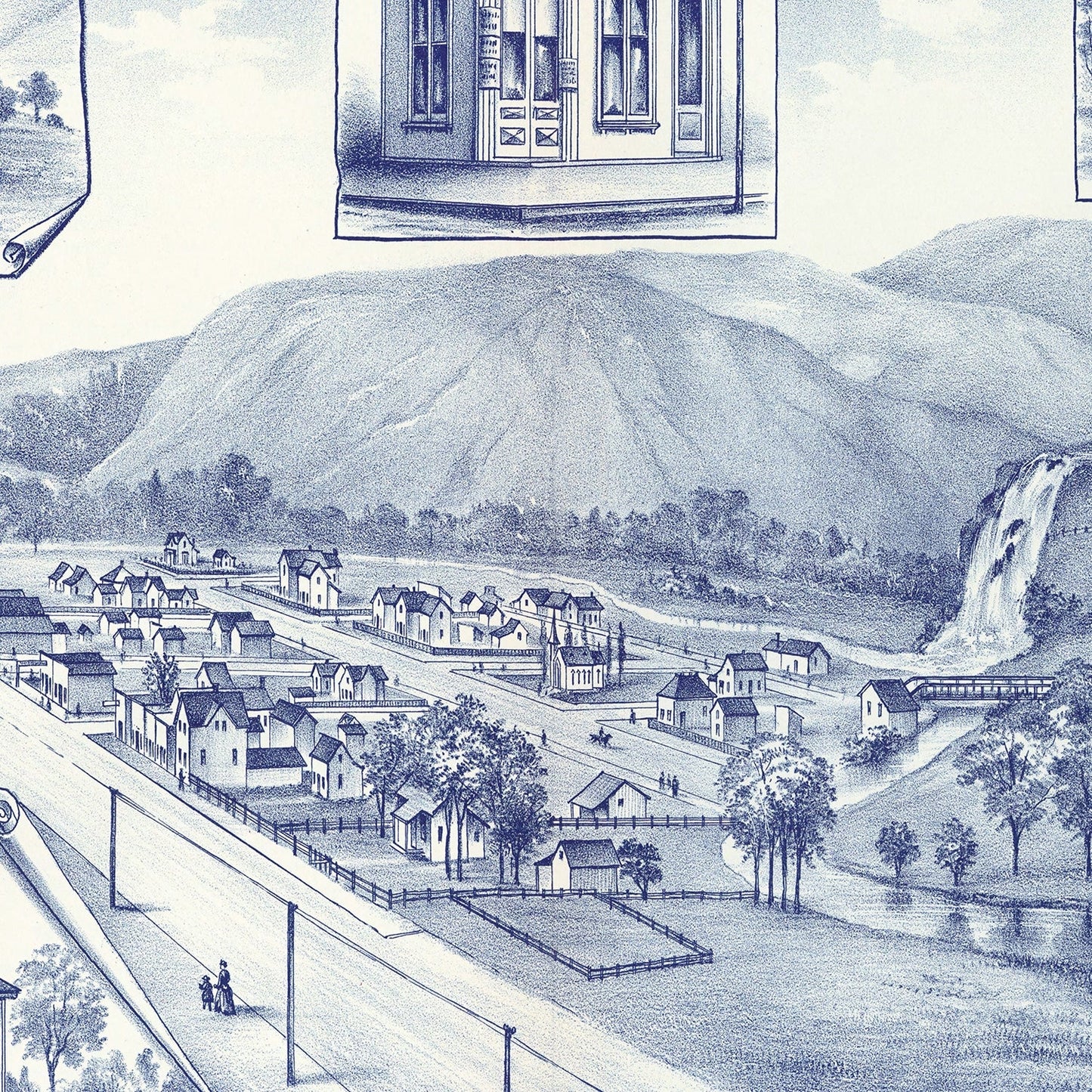 Vintage Map of Pataha City, Washington, 1889