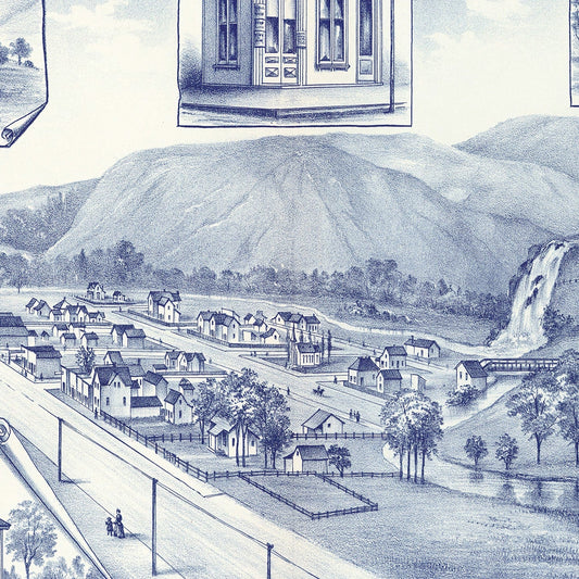 Vintage Map of Pataha City, Washington, 1889