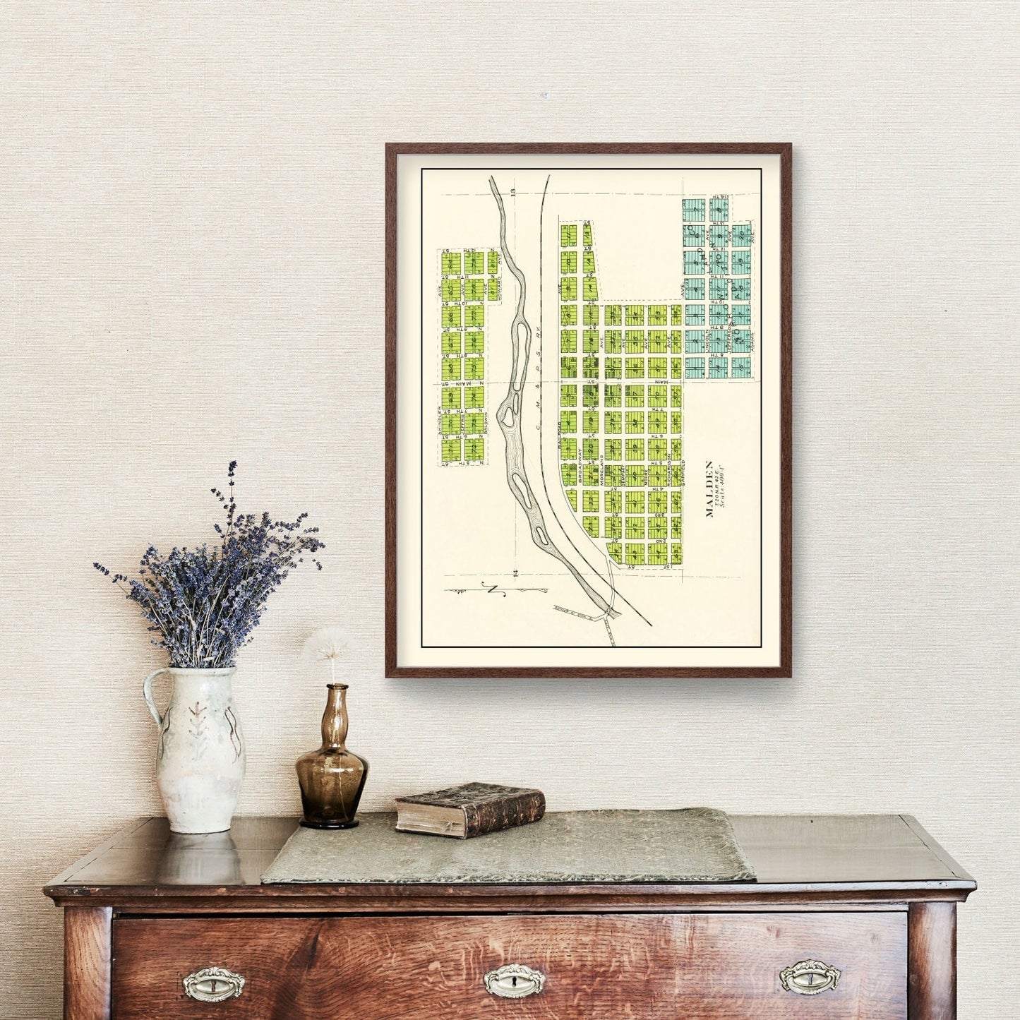 Vintage Map of Malden, Washington, 1910