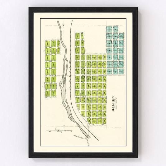 Vintage map of Malden, Washington, 1910