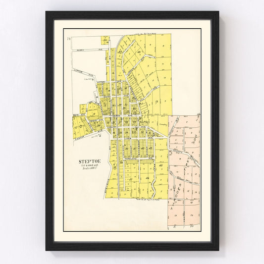 Vintage map of Steptoe, Washington, 1910