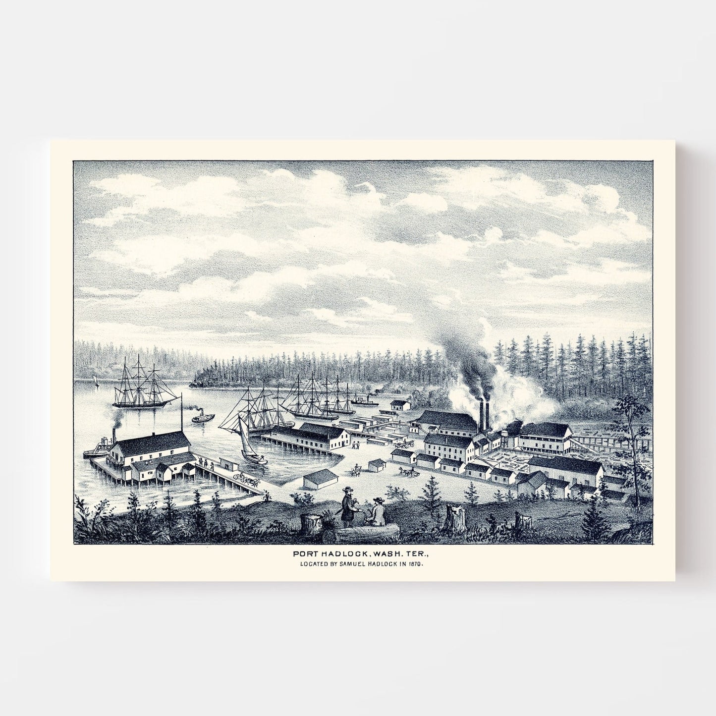 Vintage Map of Port Hadlock, Washington, 1889