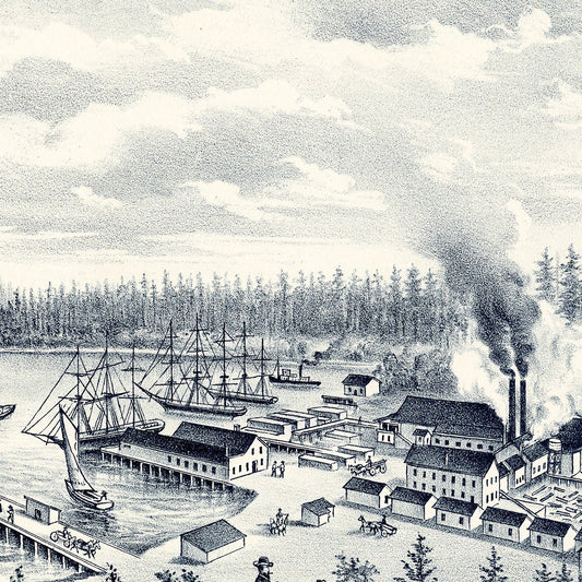 Vintage Map of Port Hadlock, Washington, 1889