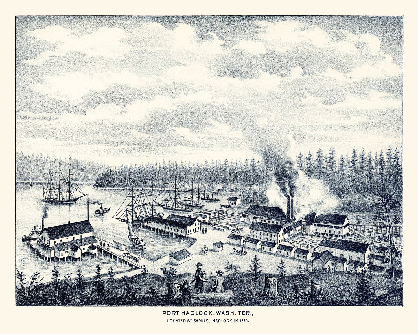 Vintage Map of Port Hadlock, Washington, 1889