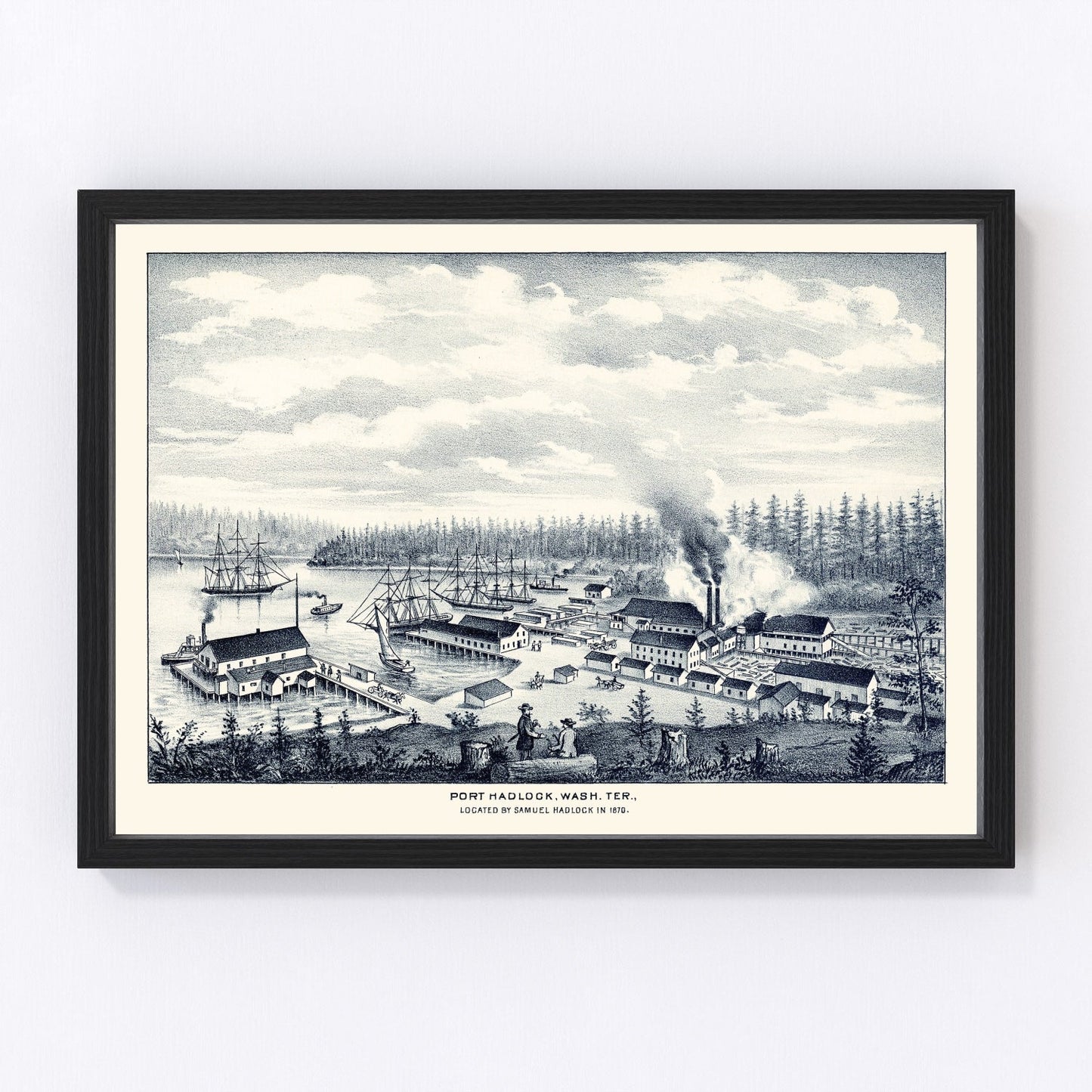 vintage map of Port Hadlock, Washington, 1889