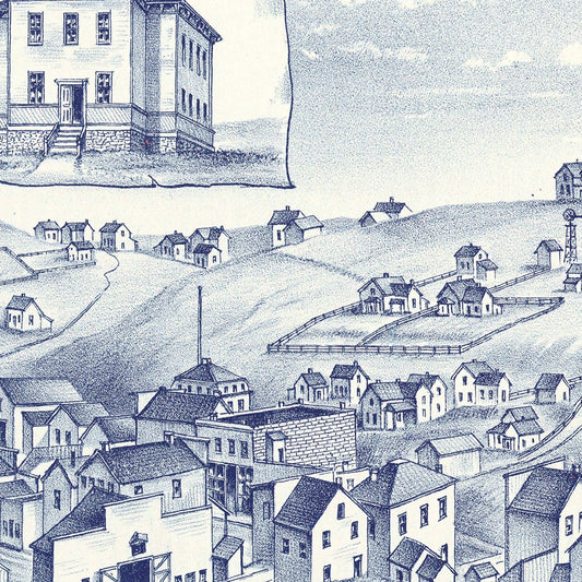 Vintage Map of Pullman, Washington, 1889