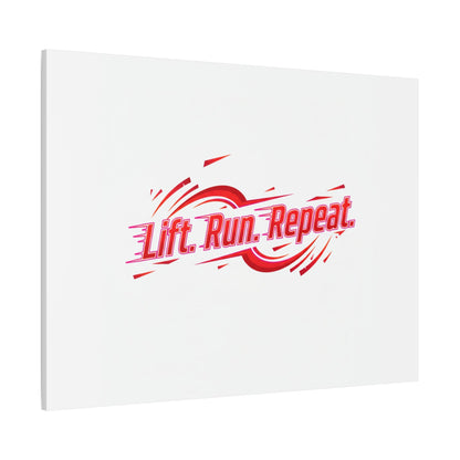 Lift Run Repeat Gym Motivation Canvas Wall Art