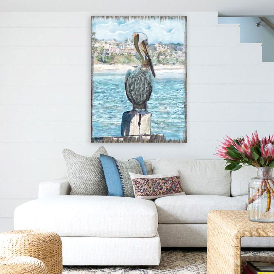 Pelicans Wood Wall Art - Coastal Shoreline Decor