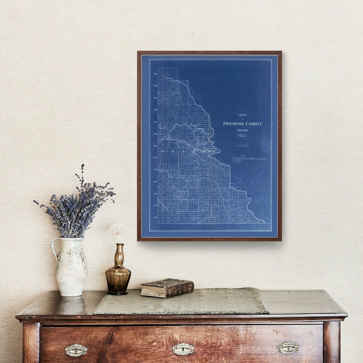 Vintage Map of Shoshone County, Idaho, 1907