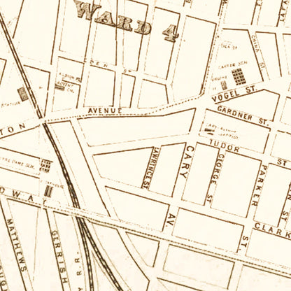 Vintage Map of Chelsea, Massachusetts, 1876