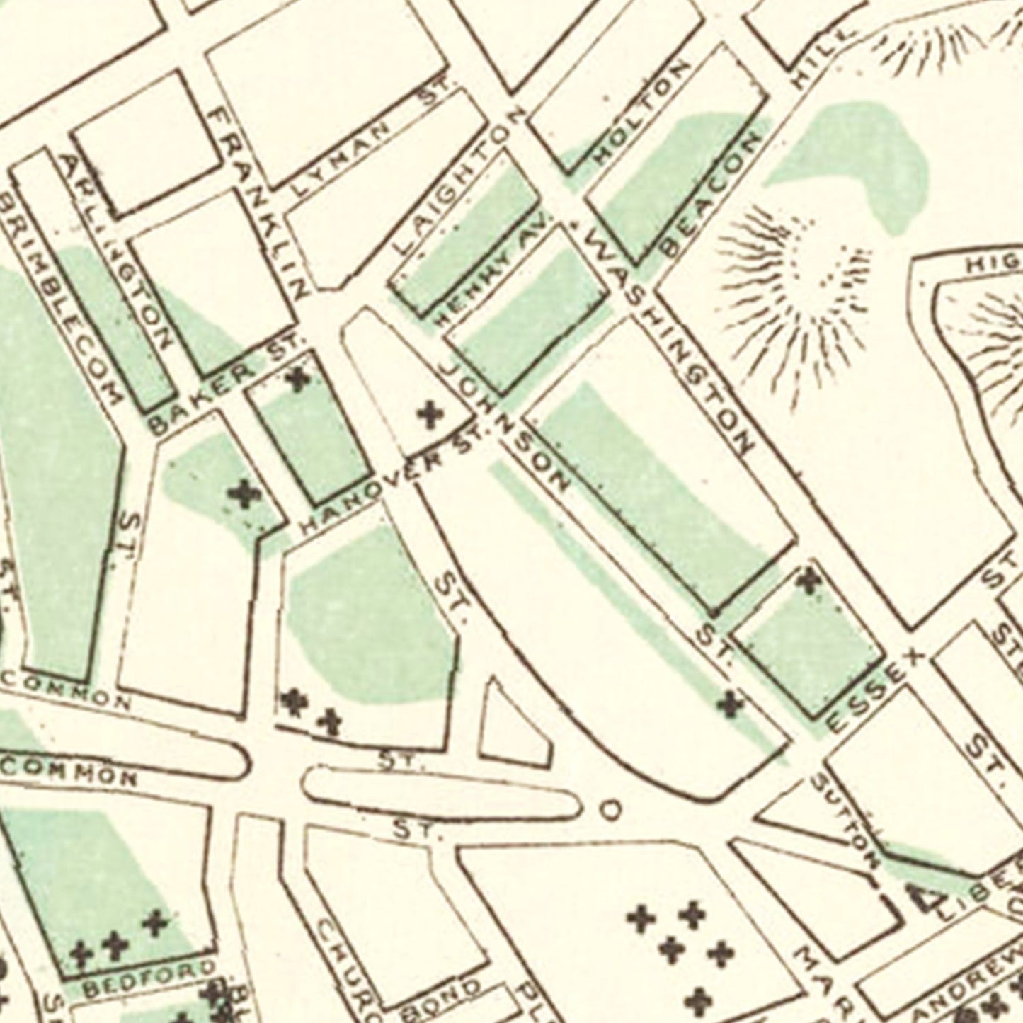 Vintage Map of Lynn, Massachusetts, 1876