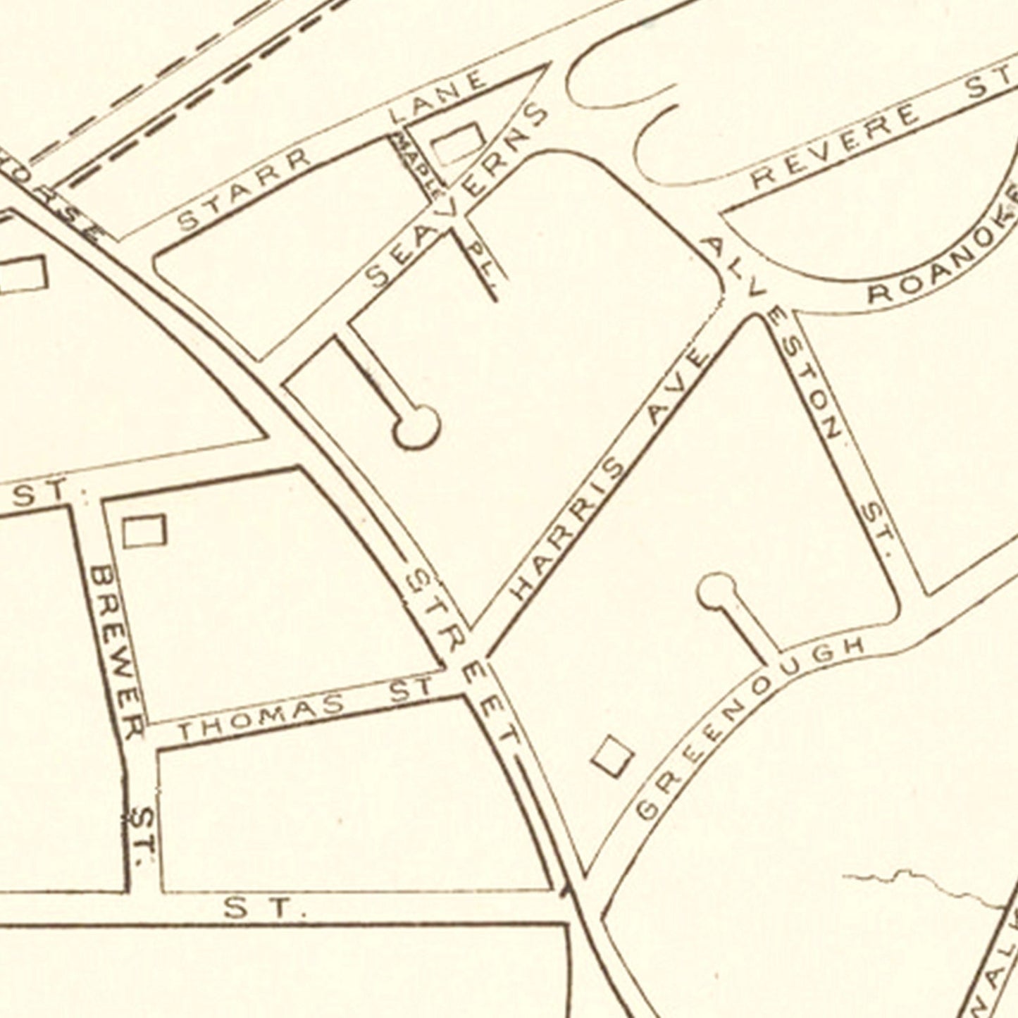 Vintage Map of Jamaica Park, Suffolk County, Massachusetts, 1876