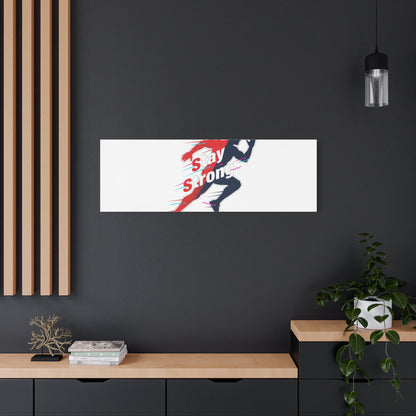 Stay Strong Runner Gym Canvas Wall Art