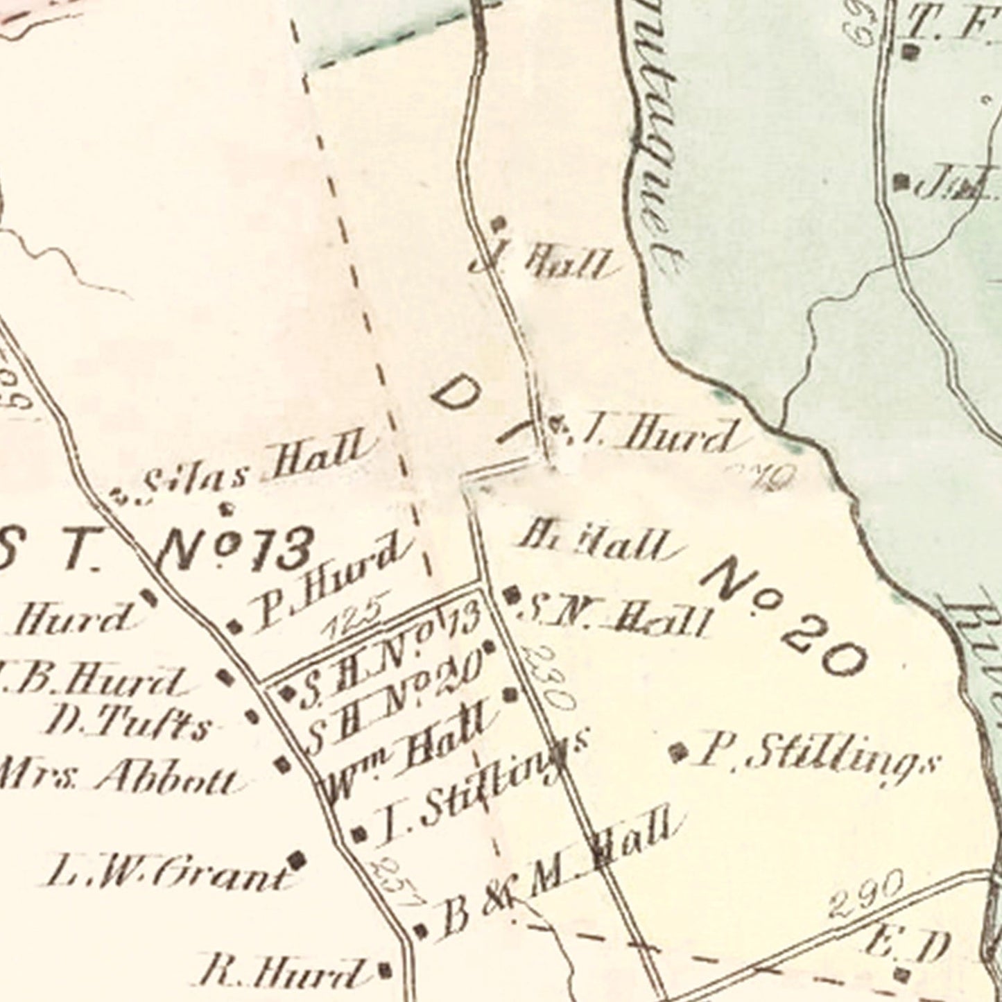 Vintage Map of North Berwick, Pennsylvania, 1872