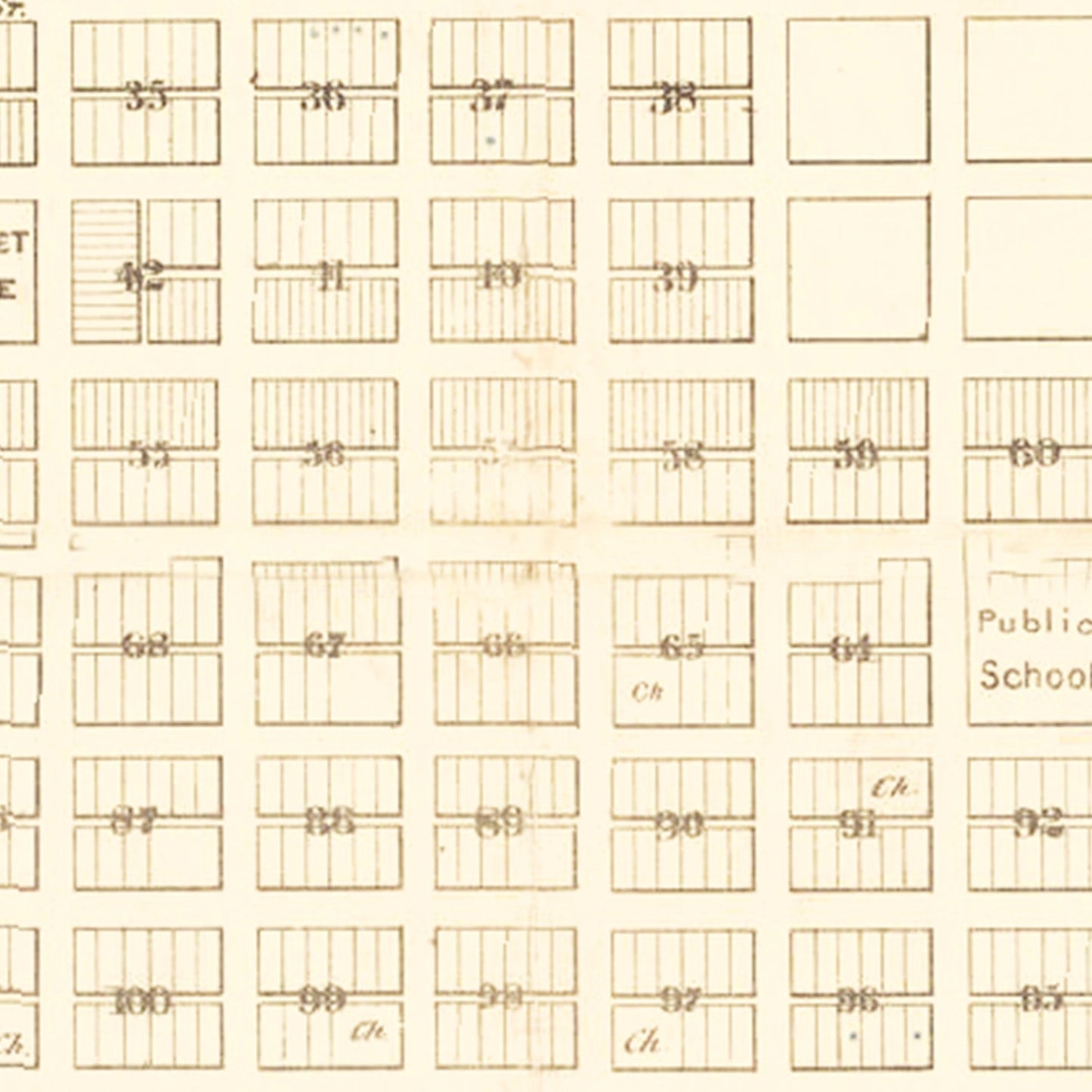 Vintage Map of Lincoln, Nebraska, 1871