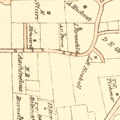 Llewellyn Park West Orange NJ Vintage Map 1870 Wall Art
