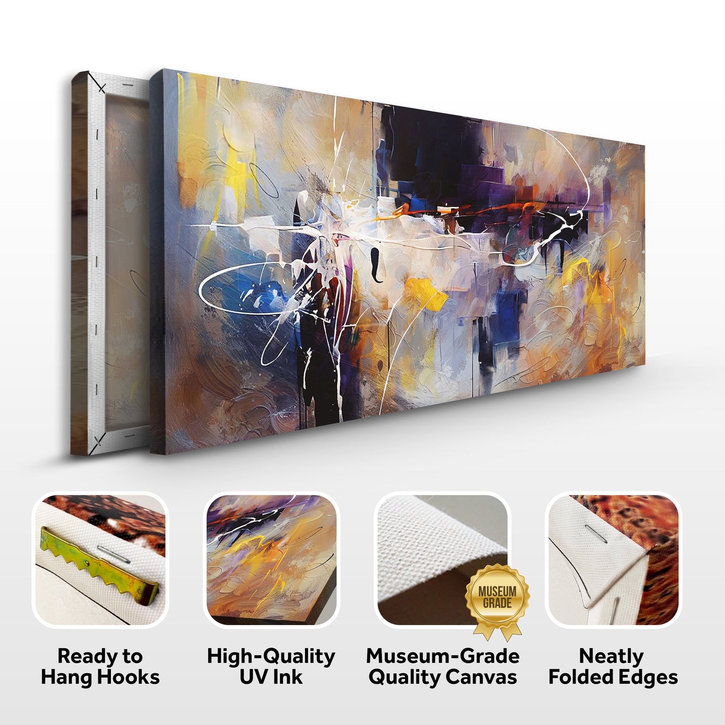 Colorplay Symphony Abstract Canvas Wall Art Vibrant