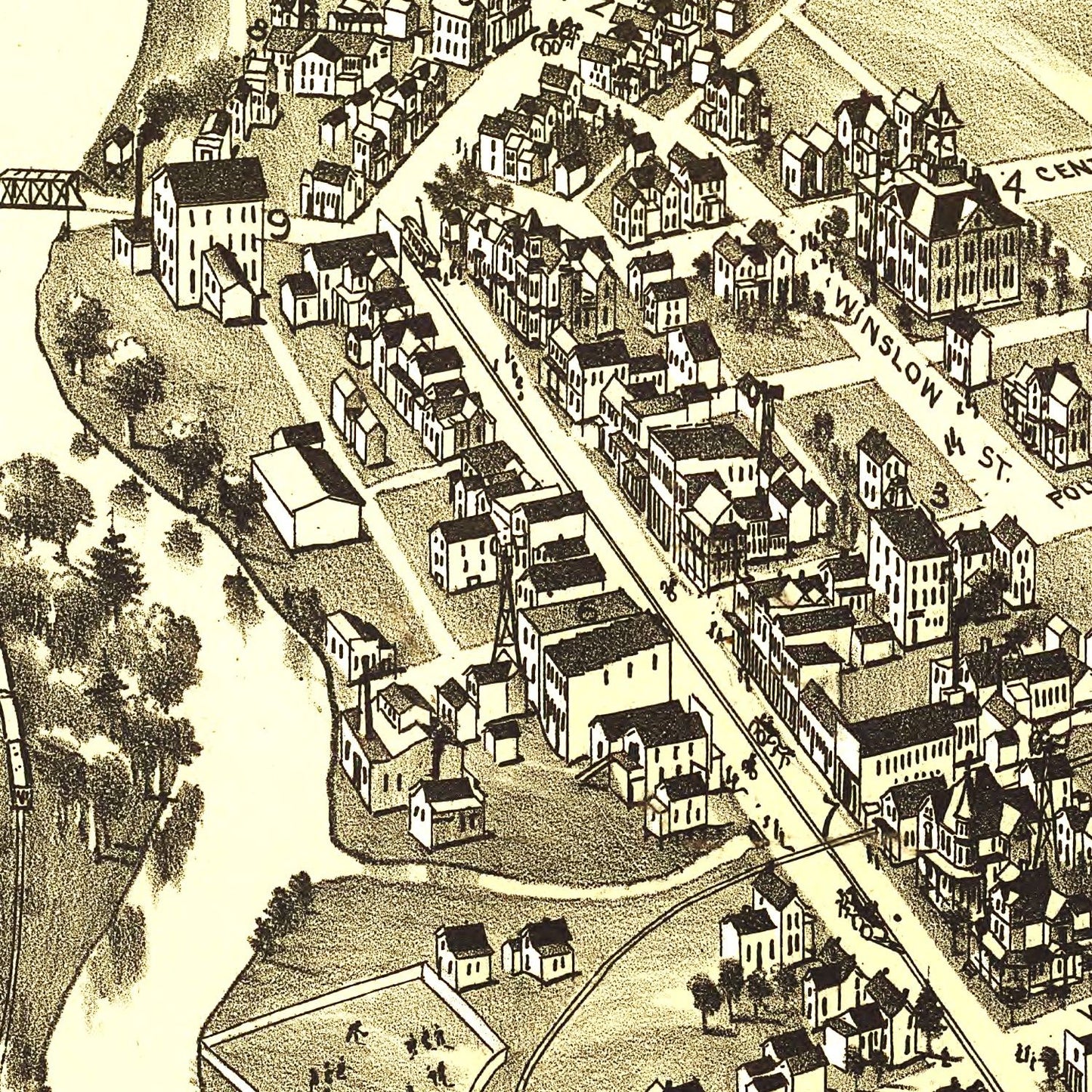 Vintage Map of Lindsey, Pennsylvania, 1895