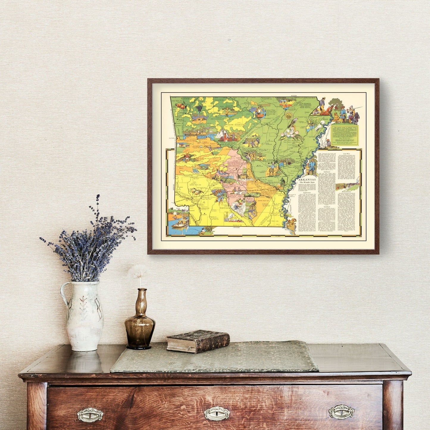 Vintage Map of Arkansas, 1941
