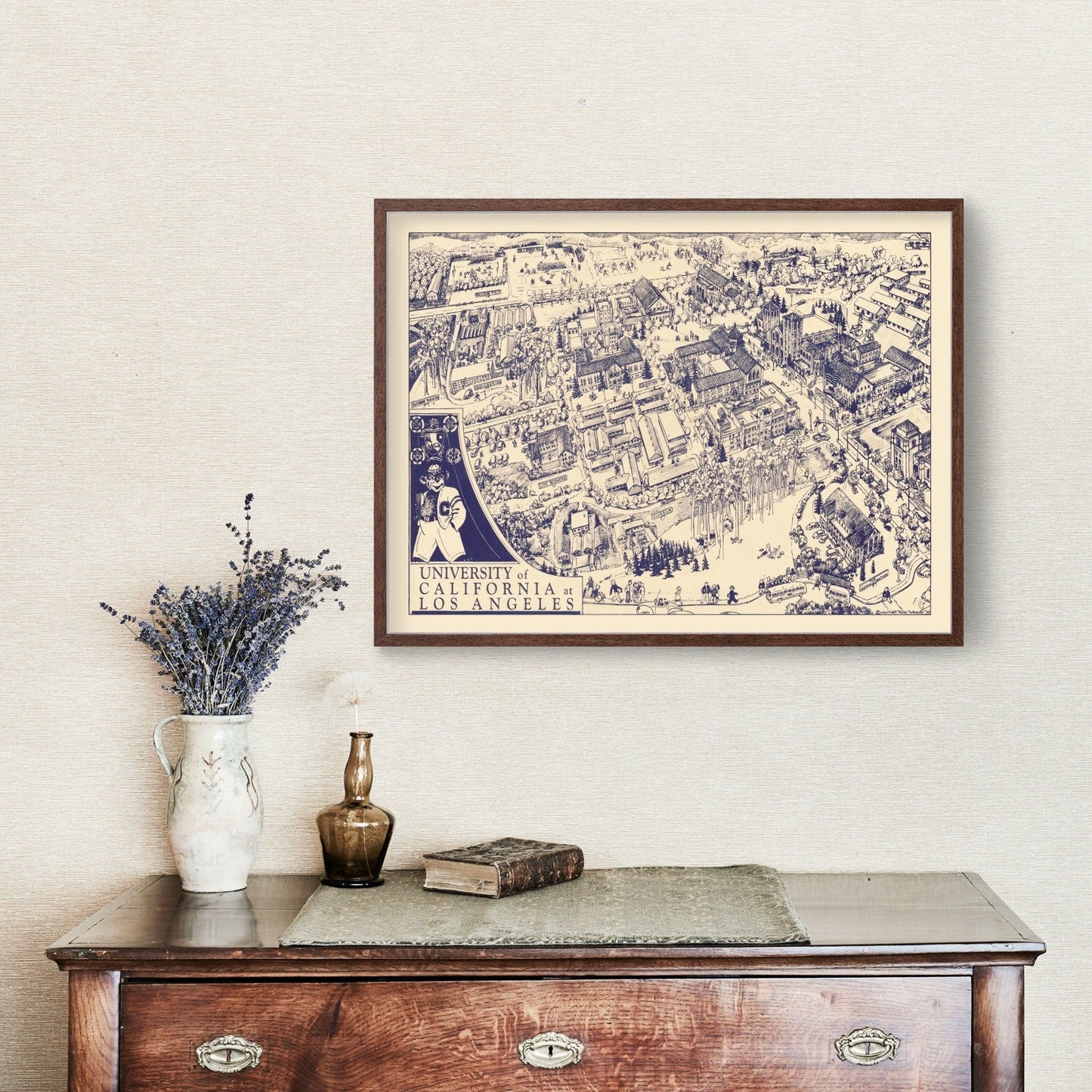 Vintage Map of Los Angeles, California, 1930