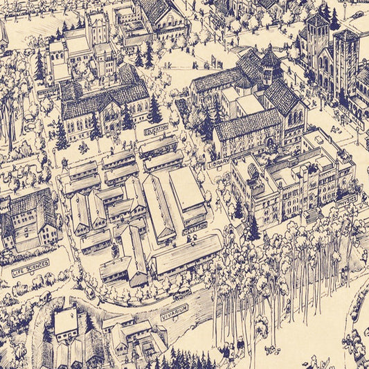 Vintage Map of Los Angeles, California, 1930