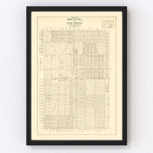 Vintage map of Hawthorne, California, 1932