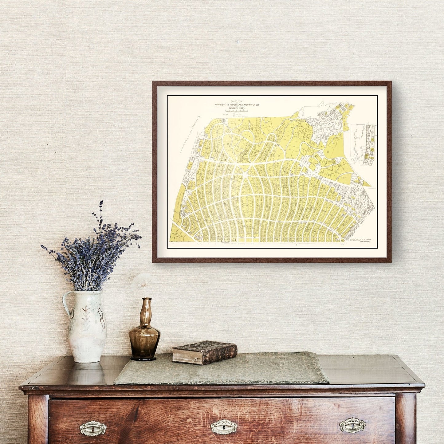 Vintage Map of Beverly Hills, California, 1940