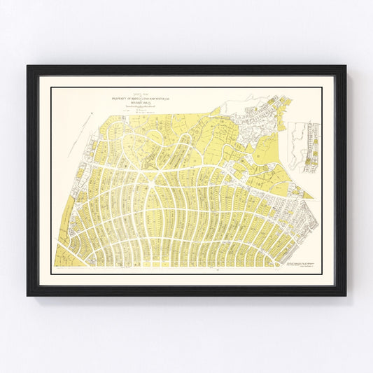 Vintage map of Beverly Hills, California, 1940