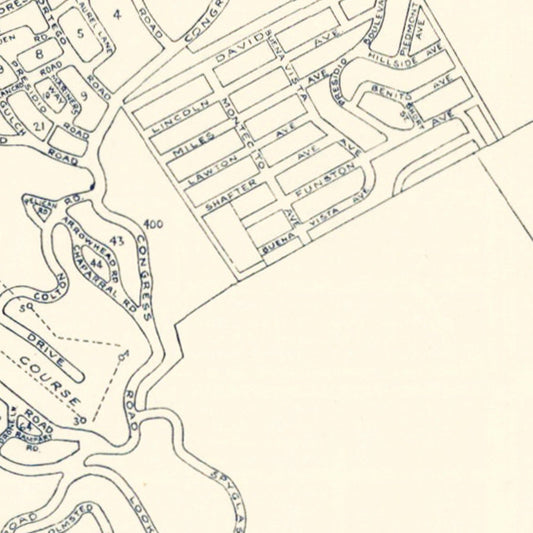 Vintage Map of Monterey, California, 1920