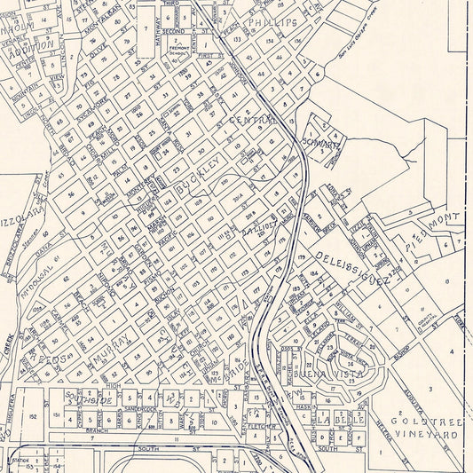 Vintage Map of San Luis Obispo, California, 1920 II