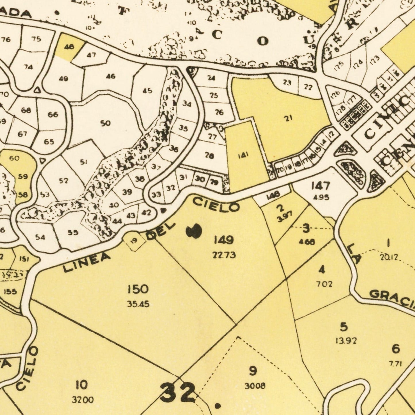 Vintage Map of Rancho Santa Fe, California, 1929