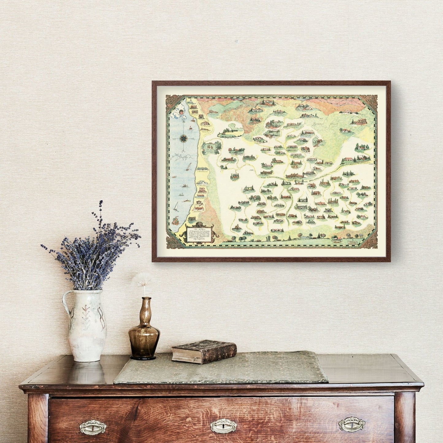Vintage Map of Beverly Hills, California, 1930
